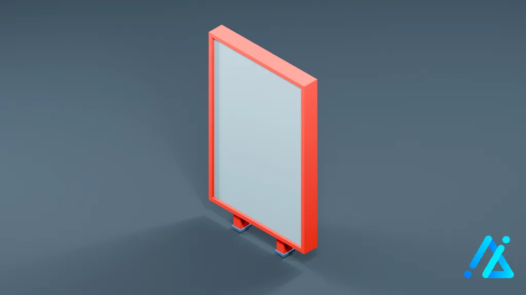 Low-Poly Street Banner 01 — 3D model preview