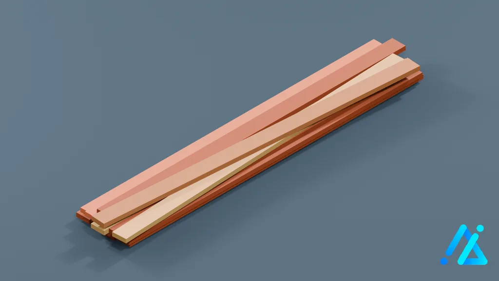 Low-Poly Timber Planks 02 — 3D model preview