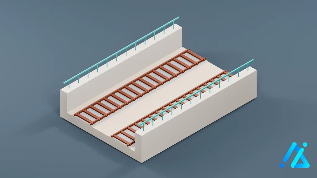 Low-Poly Bridge Section sm_brige_01 — 3D model preview