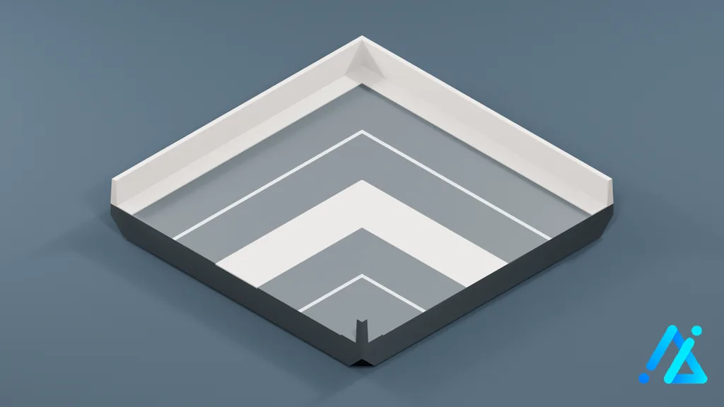Low-Poly Bridge Section 012 — 3D model preview