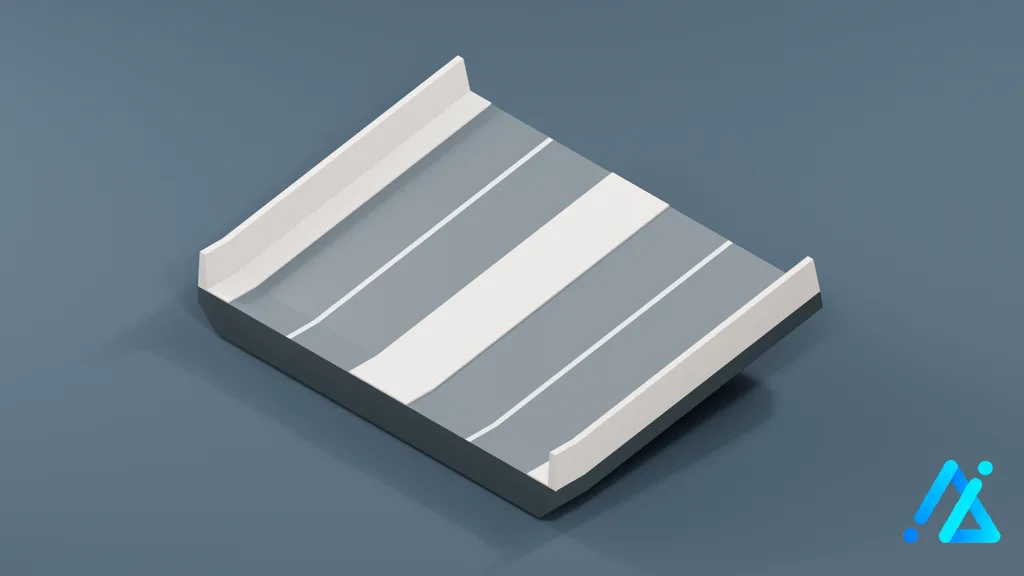Low-Poly Bridge Section 015 — 3D model preview