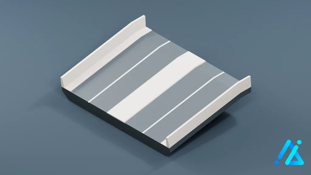 Low-Poly Bridge Section 016 — 3D model preview