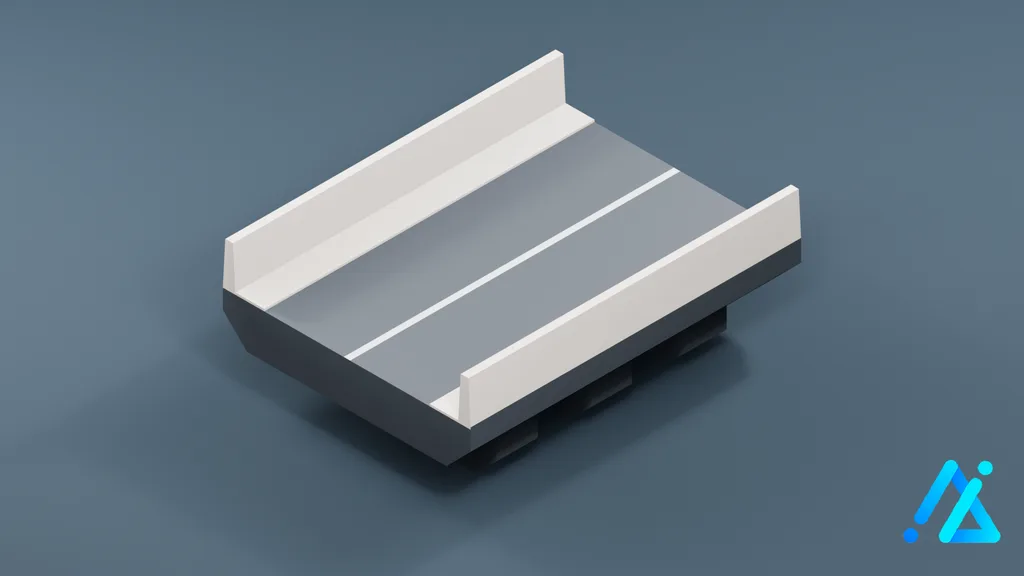 Low-Poly Bridge Section 01 — 3D model preview