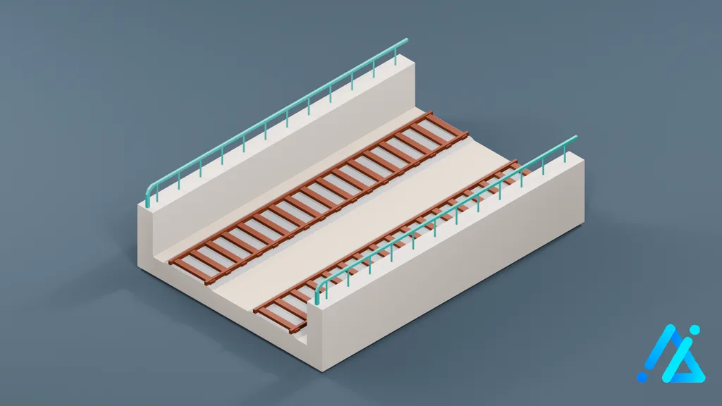 Low-Poly Bridge Section sm_brige_02 — 3D model preview