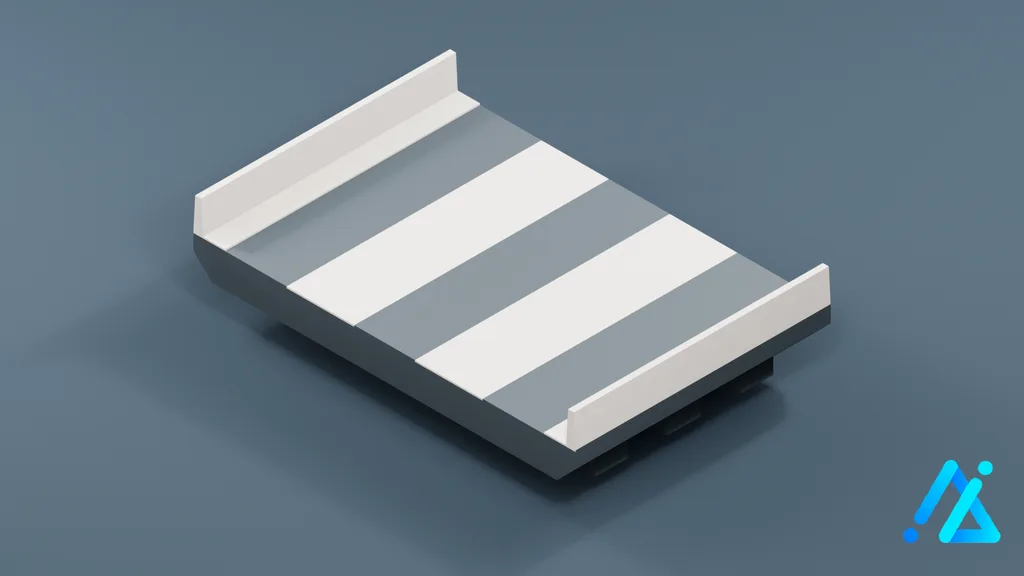 Low-Poly Bridge Section 02 — 3D model preview