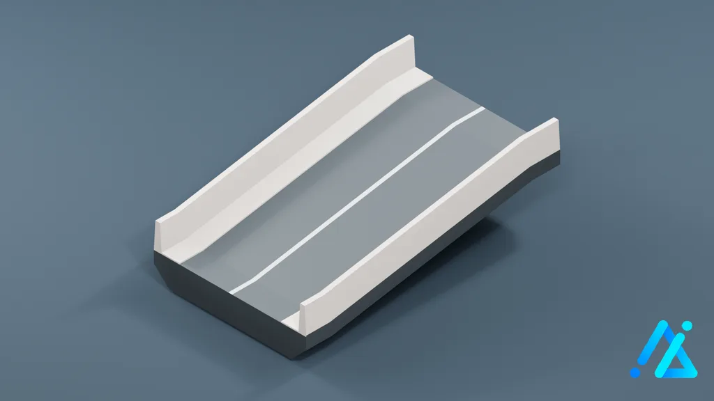 Low-Poly Bridge Section sm_brige_03 — 3D model preview