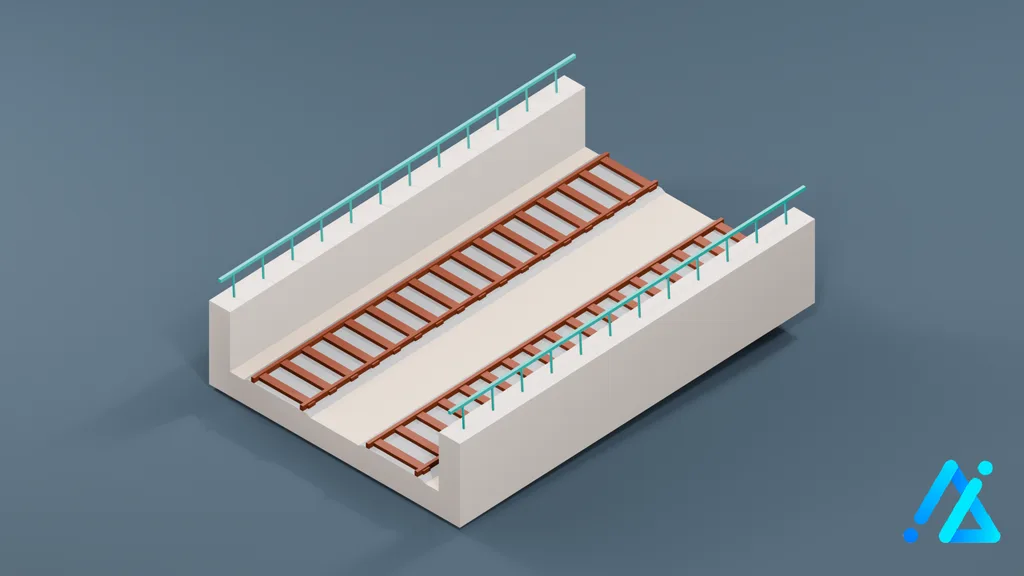 Low-Poly Bridge Section 03 — 3D model preview