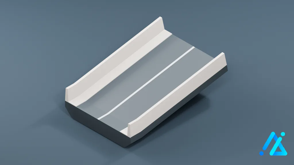 Low-Poly Bridge Section 05 — 3D model preview
