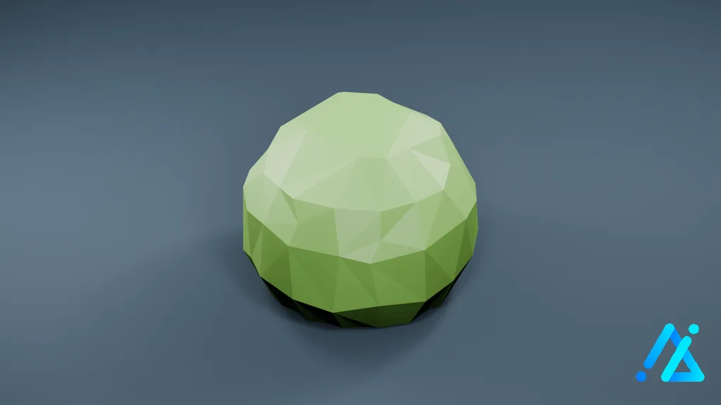 Low-Poly Bush 01 — 3D model preview