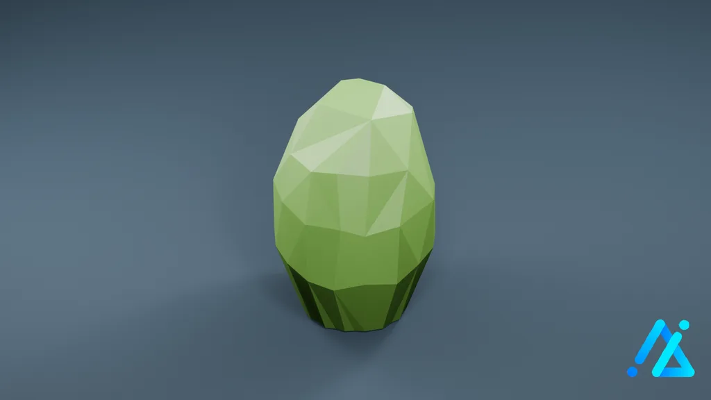 Low-Poly Bush 02 — 3D model preview