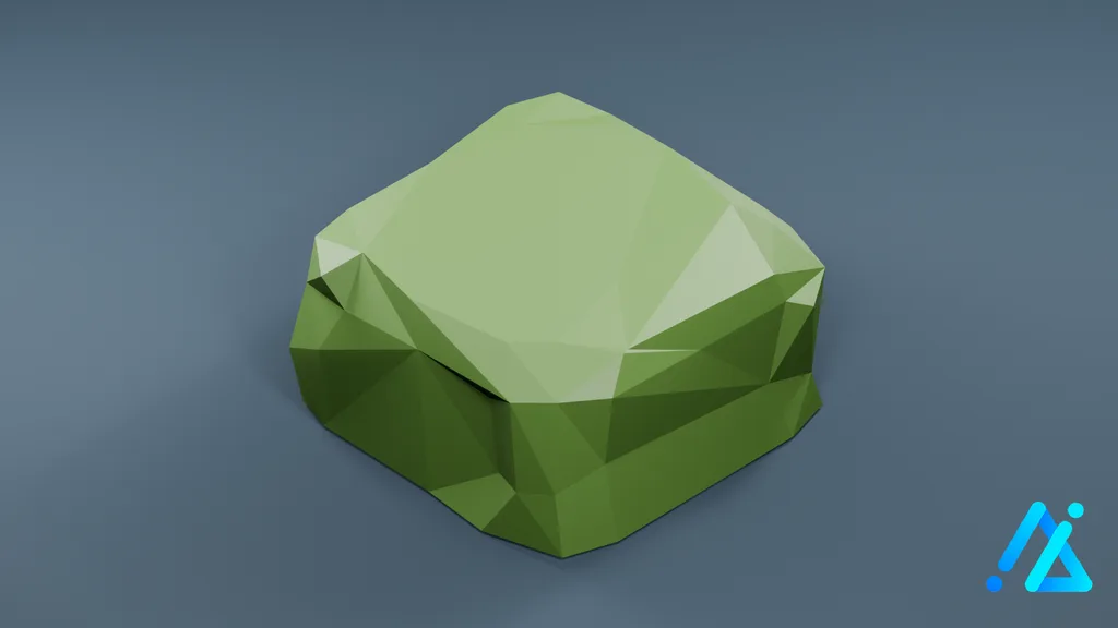 Low-Poly Bush 03 — 3D model preview