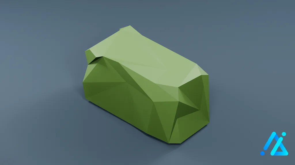 Low-Poly Bush 04 — 3D model preview