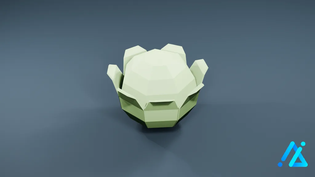 Low-Poly Cabbage SM_cabbage — 3D model preview