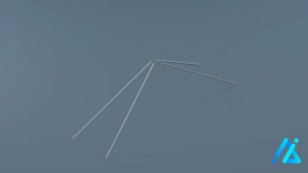 Low-Poly Cable Component 01 — 3D model preview