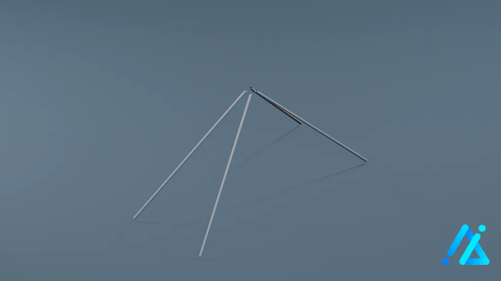 Low-Poly Cable Component 02 — 3D model preview