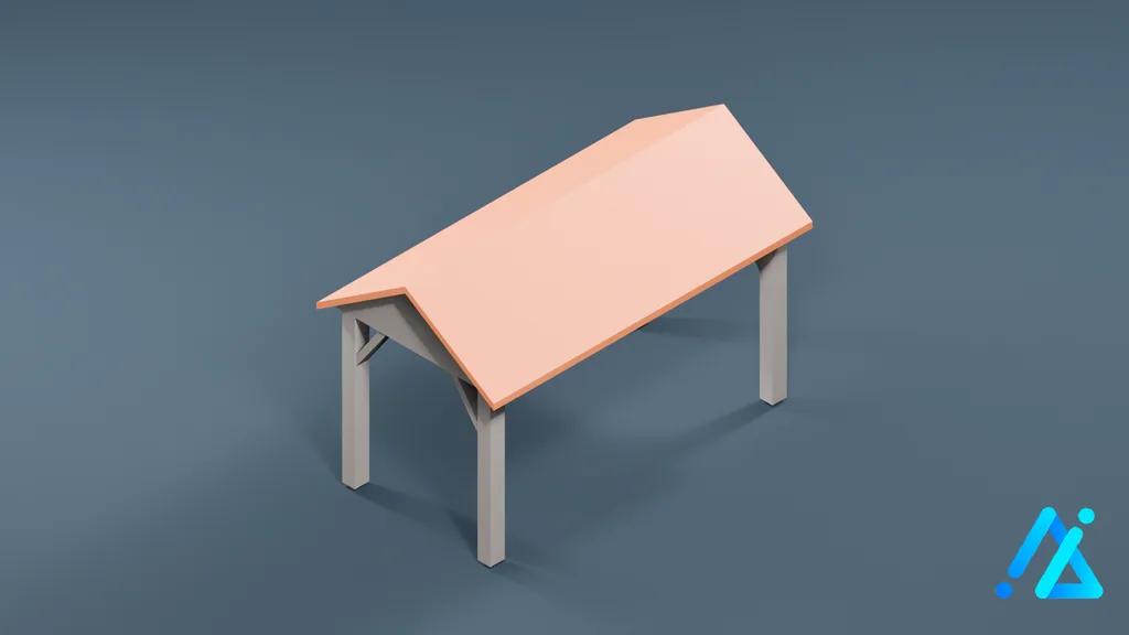 Low-Poly Canopy Structure SM_canopy — 3D model preview