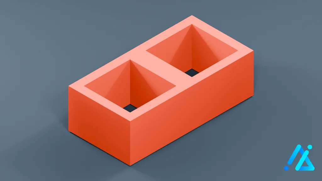 Low-Poly Cinder Block 01 — 3D model preview