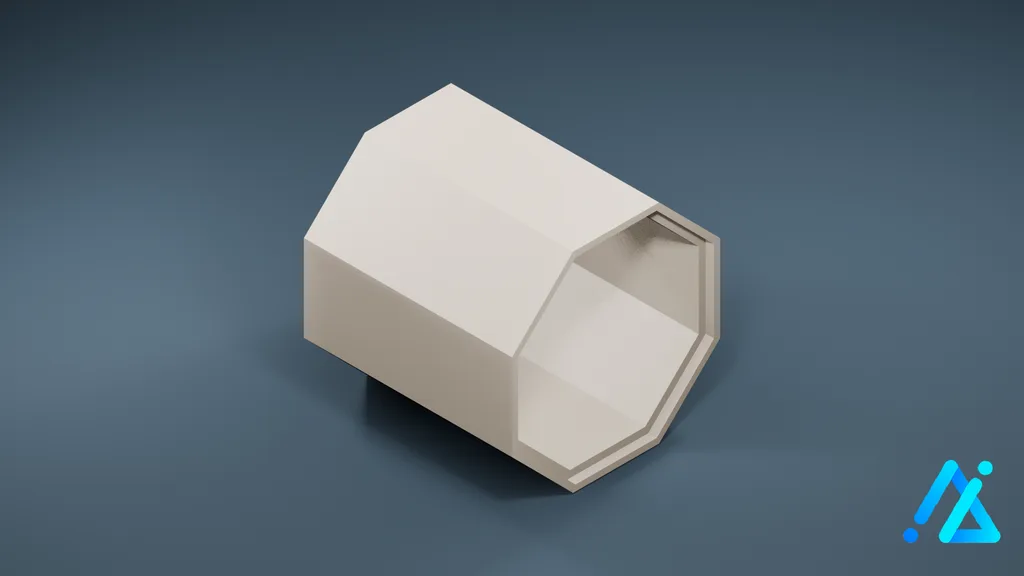 Low-Poly Concrete Pipe 01 — 3D model preview