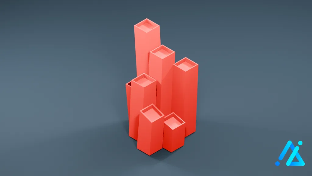 Low-Poly Coral Prop 01 — 3D model preview