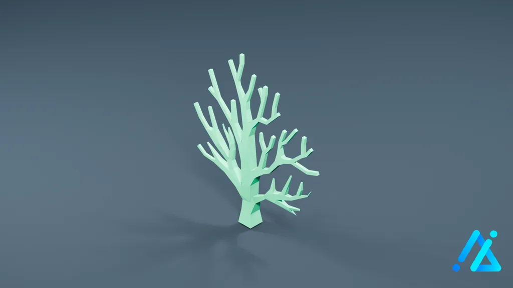 Low-Poly Coral Prop 03 — 3D model preview