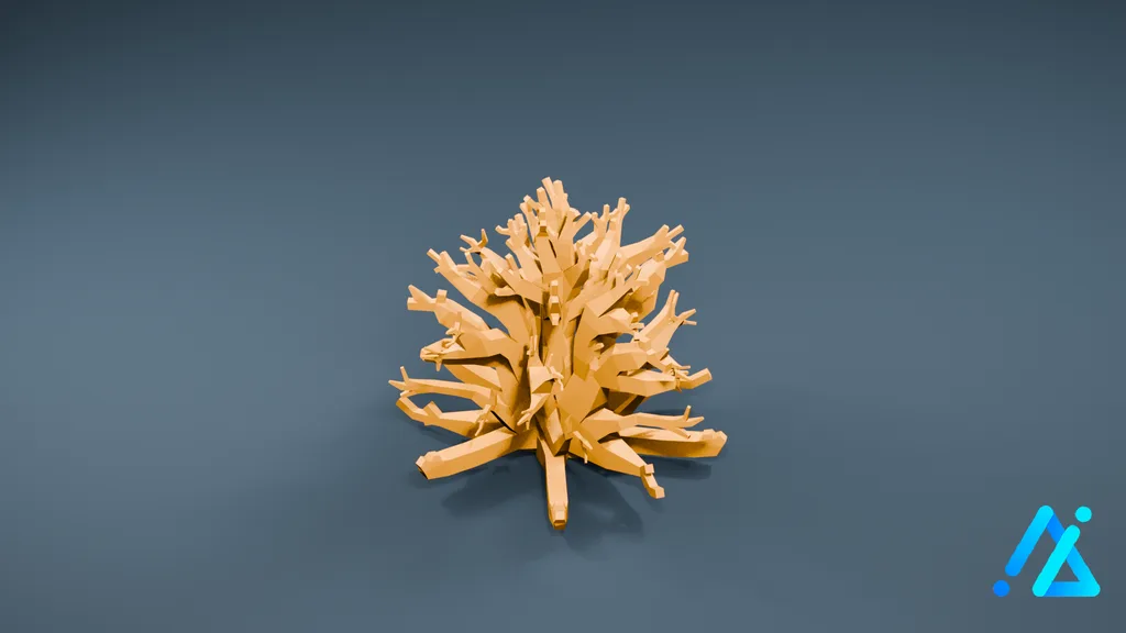 Low-Poly Coral Prop 04 — 3D model preview