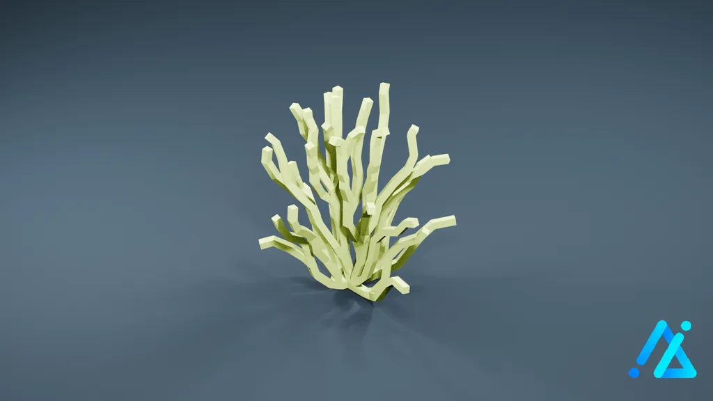 Low-Poly Coral Prop 05 — 3D model preview