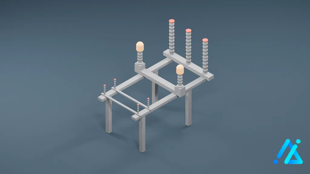 Low-Poly Electrical Equipment 01 — 3D model preview