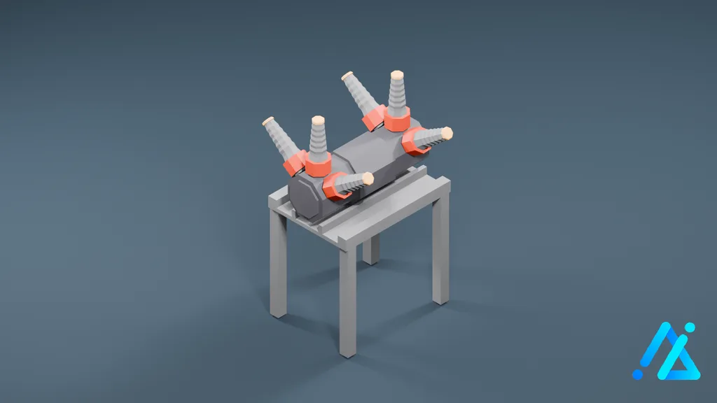 Low-Poly Electrical Equipment 02 — 3D model preview