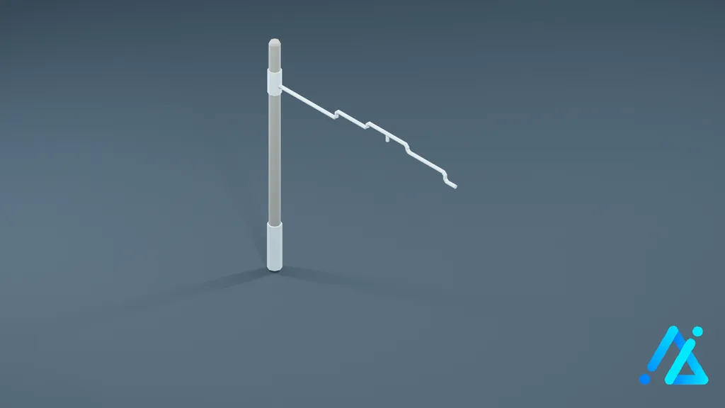 Low-Poly Electric Utility Pole 01 — 3D model preview