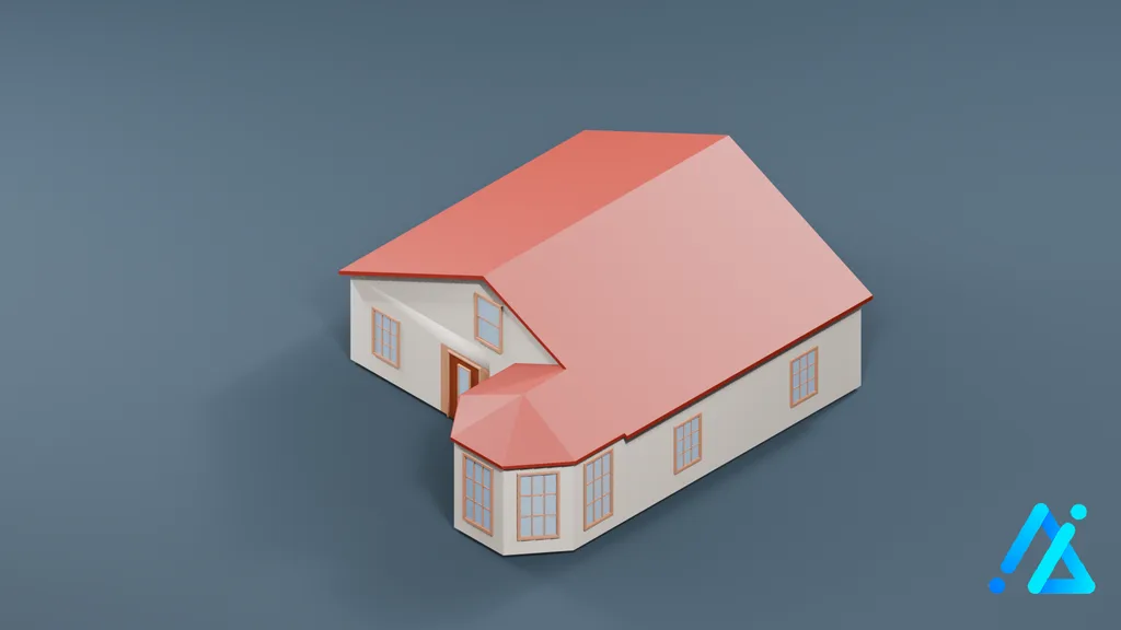 Low-Poly Farm Building SM_farm_hous — 3D model preview