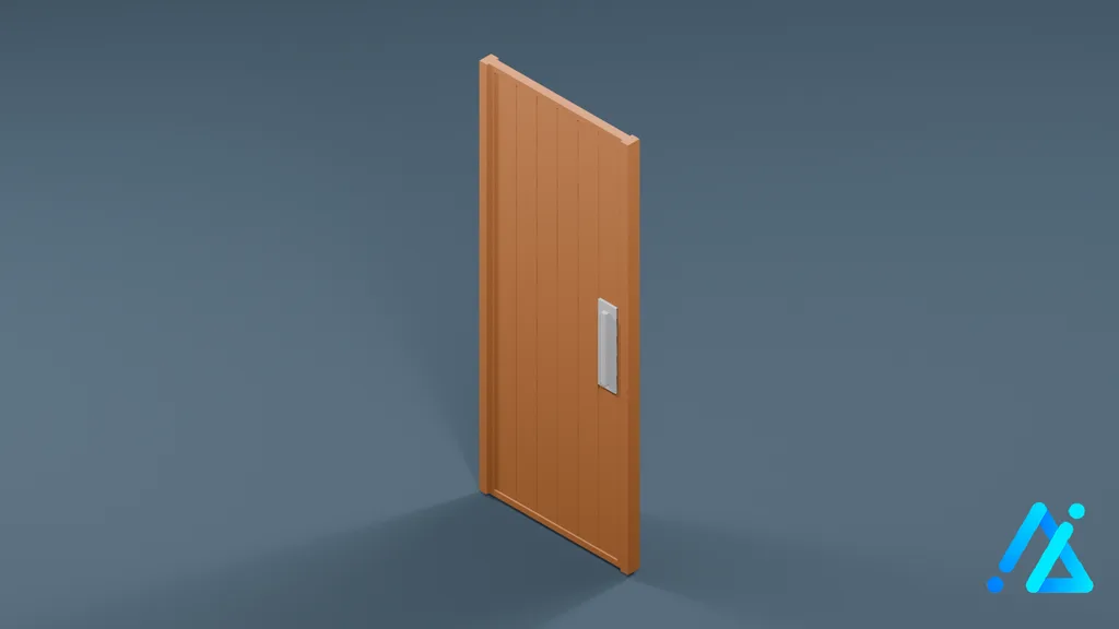 Low-Poly Fence Section 05 A — 3D model preview