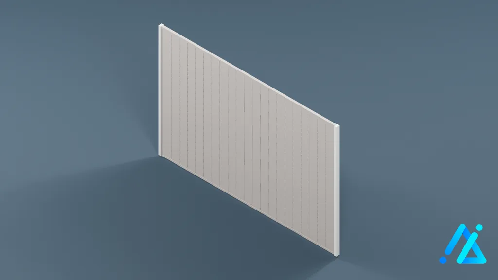 Low-Poly Fence Section 05 D — 3D model preview