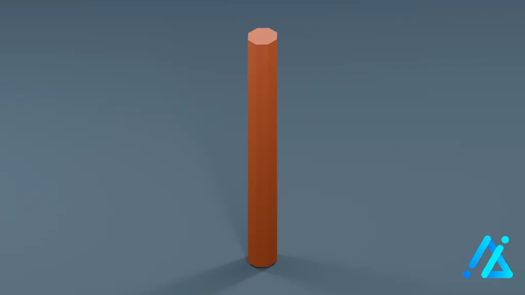 Low-Poly Fence Section 07 — 3D model preview