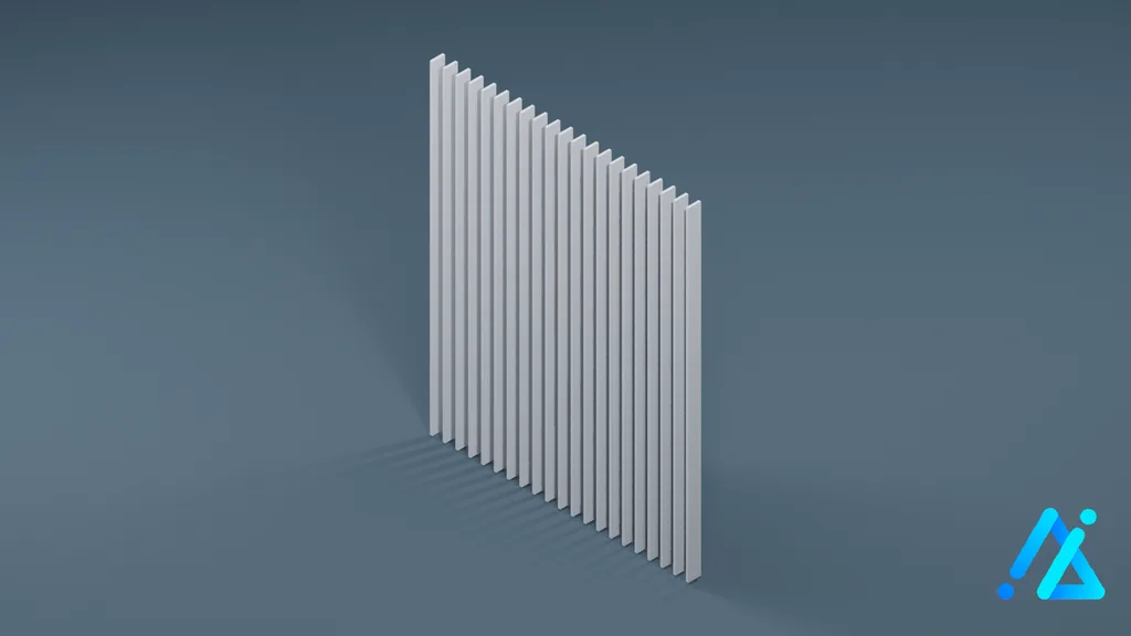 Low-Poly Fence Section 08 — 3D model preview