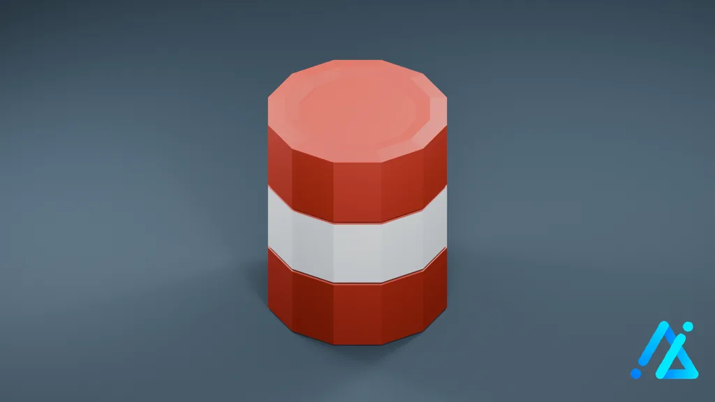 Low-Poly Fence Component 01 — 3D model preview