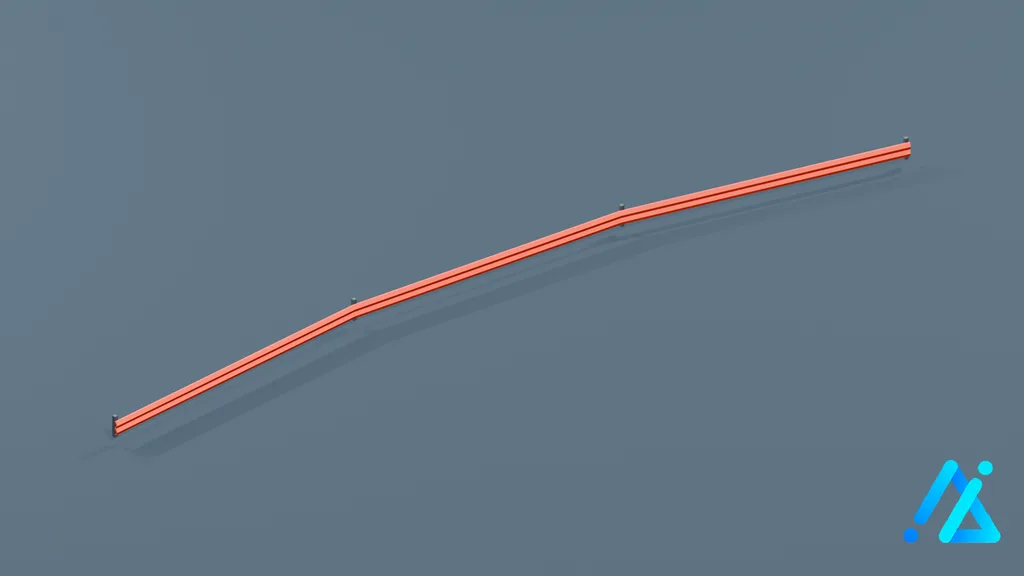 Low-Poly Fence Component 03 B — 3D model preview