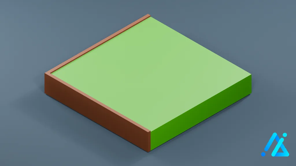 Low-Poly Flowerbed Tile 03 — 3D model preview
