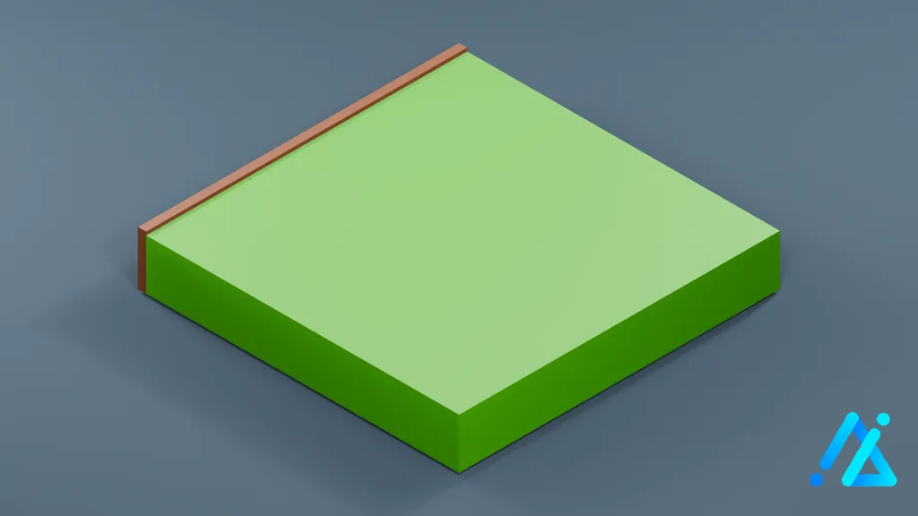 Low-Poly Flowerbed Tile 04 — 3D model preview