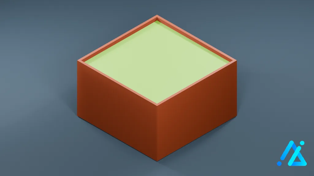 Low-Poly Flowerbed Tile 05 — 3D model preview