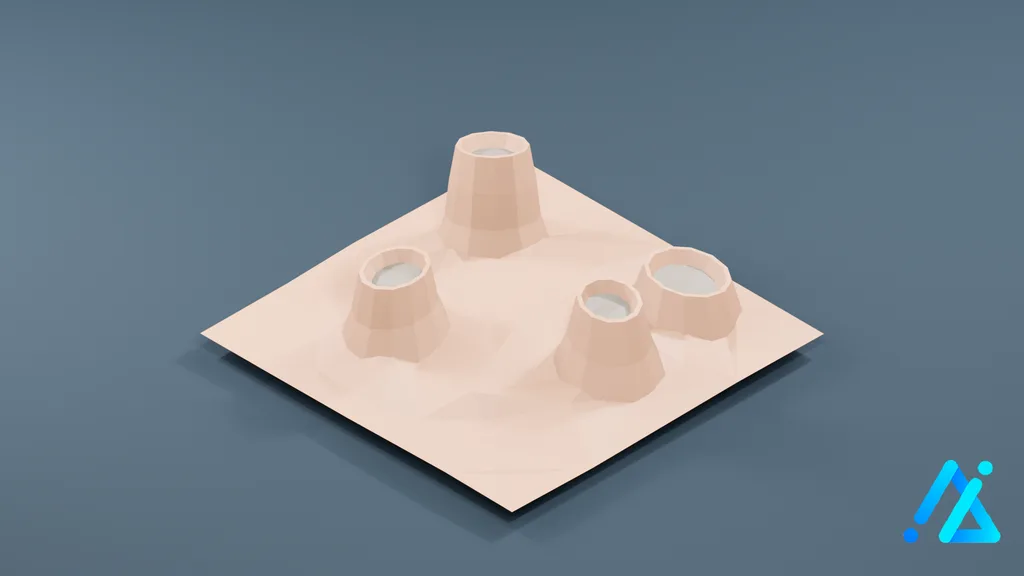 Low-Poly Geyser Prop 01 — 3D model preview