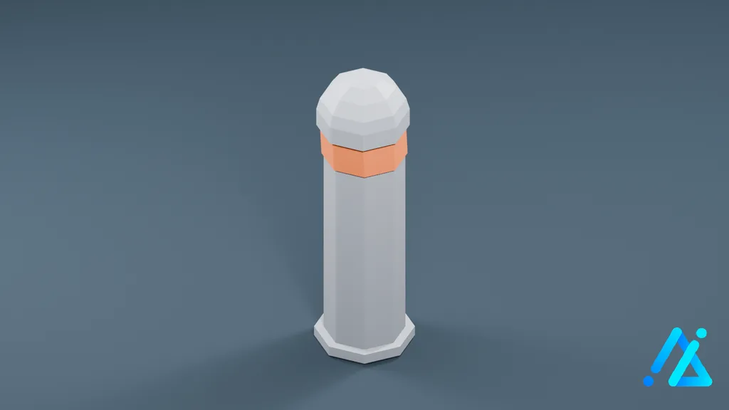 Low-Poly Grain Storage Building SM_granary — 3D model preview