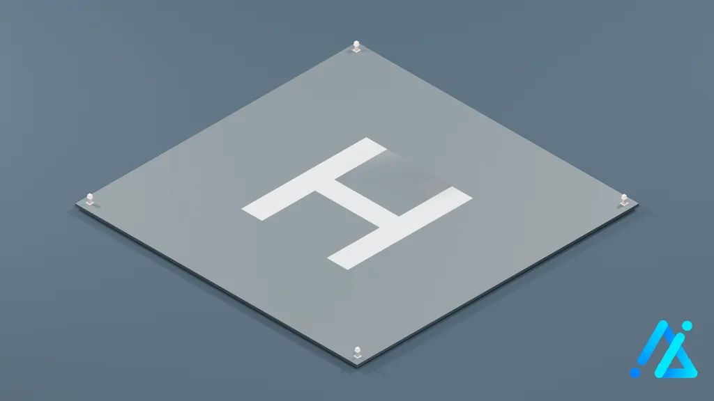 Low-Poly Helipad Tile — 3D model preview