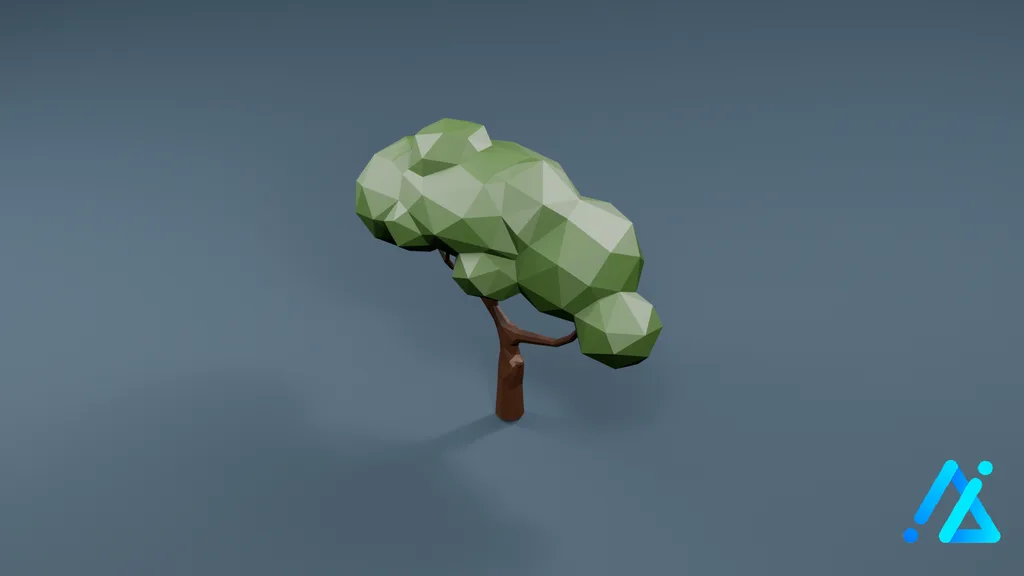 Low-Poly Tall Tree 11 — 3D model preview