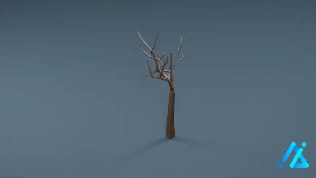 Low-Poly Tall Tree 12 — 3D model preview