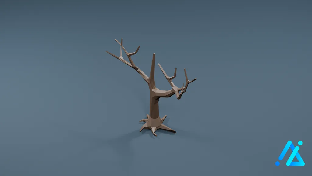 Low-Poly Tall Tree 13 — 3D model preview