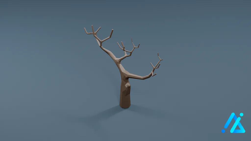Low-Poly Tall Tree 15 — 3D model preview