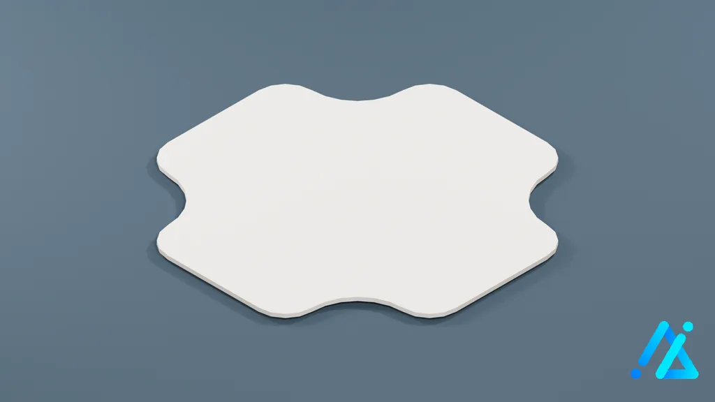 Low-Poly Hiking Trail Tile 12 — 3D model preview