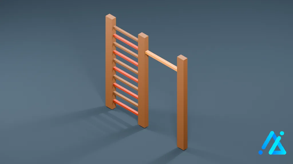 Low-Poly Exercise Bar 01 — 3D model preview