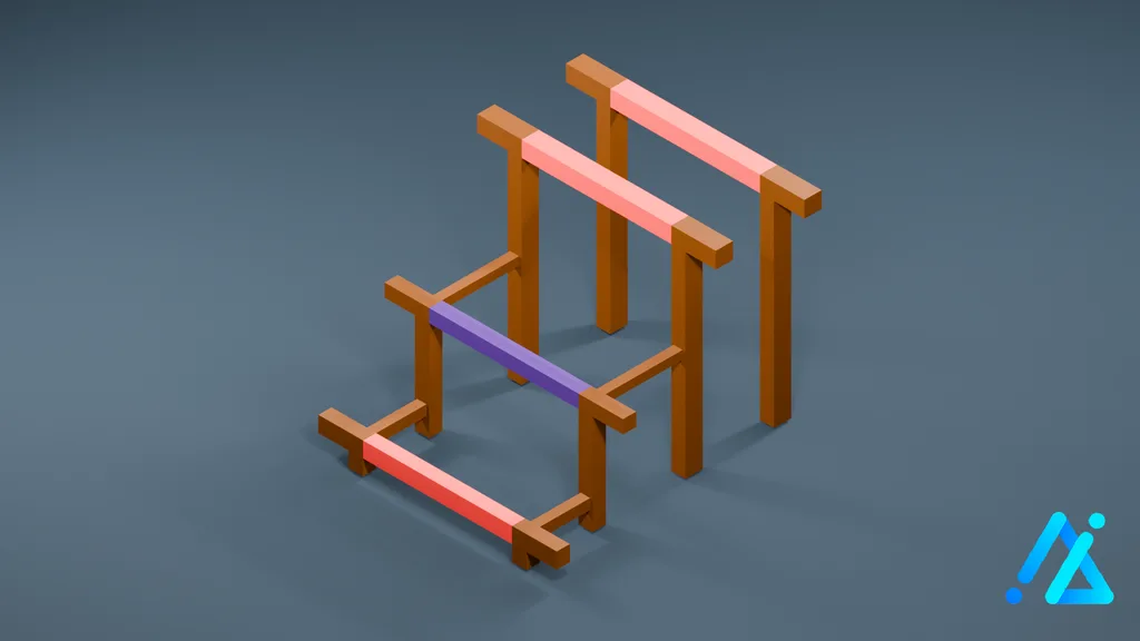 Low-Poly Exercise Bar 02 — 3D model preview