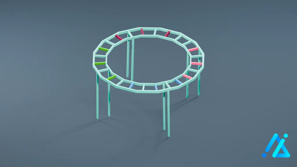 Low-Poly Exercise Bar 04 — 3D model preview